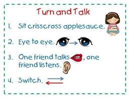 Turn And Talk Anchor Chart Preschool Items Juxtapost