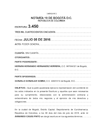 Modelo Poder General Completo Largo - NOTARÍA 19 DE BOGOTÁ D. REPÚBLICA DE  COLOMBIA ESCRITURA: 3. - Studocu