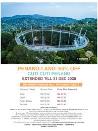 August 2017 the habitat penang hill now holds sunset walks every weekend in august. Penang Lang Half Price Deal Atap