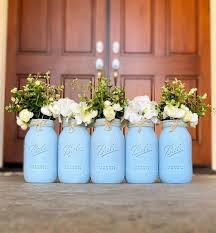 Baby Shower Mason Jar Centerpieces Blue Mason Jars Etsy Mason Jar Centerpieces Baby Shower Mason Jar Baby Shower Pink Mason Jars Baby Shower