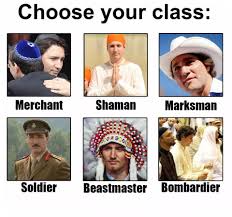 Justin trudeau is the leader of the liberal party in canada who is expected to take office as prime minister in november 2015. Choose Your Class Justin Trudeau Know Your Meme