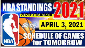 The national basketball association is a professional basketball league in north america. Nba Standings Today April 3 2021 Win Big Sports