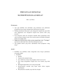 We did not find results for: Pdf Contoh Soal Mengenai Materi Pengelolaan Kelas Lutfi Koto Academia Edu