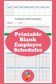 They could rotate again and even work third shift. 10 Best Free Printable Blank Employee Schedules Printablee Com