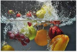 Fruit And Vegetables Splash Into Water Poster Pixers We Live To Change How To Wash Vegetables Fruit Infused Water