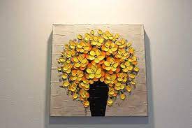金運アップ 黄色の花 一番人気の風水絵画 風水専門ショップ８ 花瓶の花 インテリア 絵 黄色 花