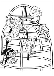The story of unusual teenagers since 2003 has been popular among children. Coloring Pages Teen Titans 1