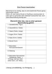 Immer wieder war ich bislang auf der suche nach bildern, die sich gut für eine personenbeschreibung oder auch die einführung von adjektiven nutzen lassen. 4teachers Personenbeschreibung