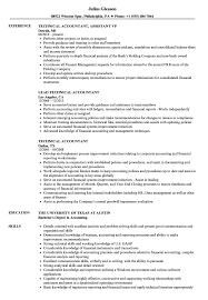 Accountant resume sample inspires you with ideas and examples of what do you put in the objective, skills, responsibilities and duties. Technical Accountant Resume Samples Velvet Jobs