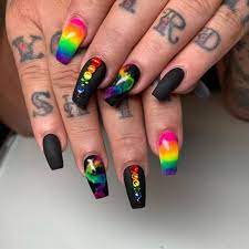 Nails For What S County S Pride Month Nails Nailife Nailsofinstagram Nailsonfleek Coffinnails Coffin Nails Designs Rainbow Nails Design Rainbow Nail Art