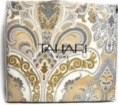 Home premium embossed deep pocket mattress topper collection. Buy Tahari Home Full Queen Duvet Quilt Cover Set Gray Tan Blue Moroccan Paisley Medallion Print Cotton Sateen 3 Piece Bedding Set In Cheap Price On Alibaba Com