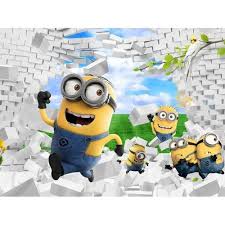 1021 x 1024 jpeg 114 кб. Multicolor Vinyl Minion Cartoon Wallpaper Waterproof Yes Rs 25 Square Feet Id 21102491655