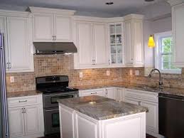 color granite with white kitchen