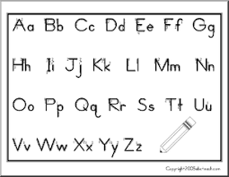 Chart Manuscript Aa Zz With Arrows Zb Style Font