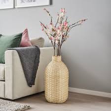 2pc vases for flowers, geometric flower vases decorative, for living room, table, home,office,artificial flowers decor,green and white. Kaffebona Decorative Vase Bamboo 24 Ikea In 2021 Vases Decor Home Decor Accessories Home Interior Accessories