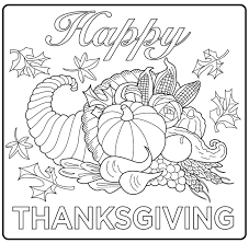 Free coloring pages for thanksgiving. Thanksgiving Harvest Cornucopia Thanksgiving Adult Coloring Pages
