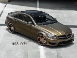 Strasse Adds More Bling To Gold Benz Cls 63 Amg Cls 63 Amg Benz Sports Cars Luxury