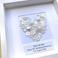 Personalised 30th Anniversary Gift Pearl Wedding Anniversary Etsy 30th Anniversary Gifts Pearl Anniversary Anniversary Frame