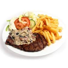 Steak Frites Avec Sauce Au Vin Rouge Et Champignons Metro Creamy Mushroom Sauce Mushroom Sauce German Main Dishes