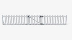 H white vinyl chatham scalloped top spaced picket fence gate this unassembled, spaced picket gate kit this unassembled, spaced picket gate kit adds convenient entry and exit points along your fence run wherever desired. White Picketfence Fence Picket Fence Hd Png Download Kindpng