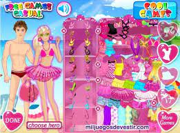 Combina diferentes estilos y modelos para que esté perfecta en cada situación. Juego De Vestir A Barbie En La Playa Juegos De Decorar Barbie Juegos