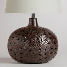 Prema Punched Metal Table Lamp Base World Market 54 99 Metal Table Lamps Lamp Bases Table Lamp Base
