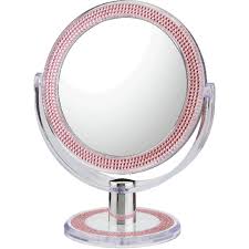 Every living room needs a sofa, every bedroom needs a bed always remember that having a bathroom mirror with accent lights placed directly above it is the. Pink Bling 80375 10x 1x Reversible Makeup Mirror By First Impressions