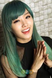 Faded Blue Green Green Hair Long Hair With Bangs Celebrity Hair Colors