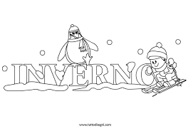 Scritta Inverno Da Colorare Tuttodisegni Com Inverno Colori Disegni