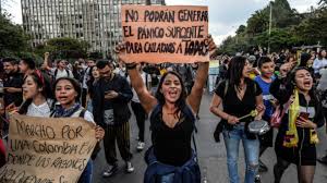 Las protestas en colombia, también denominadas como «paro nacional» fueron una serie de manifestaciones realizadas en colombia, de manera no consecutiva, las cuales se desarrollaron en varias ciudades del país a partir del 21 de noviembre de 2019 al 21 de febrero de 2020. La Protesta Popular En Colombia Se Intentara Frenarla El 2020 Con Mayor Represion Ensartaos