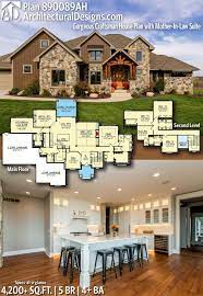 Plan 890089ah Gorgeous Craftsman House Plan With Mother In Law Suite House Plans Craftsman House Plans House Blueprints