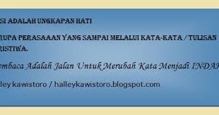 We did not find results for: Cara Melamar Menggunakan Puisi Mukadimah Hati Halley Kawistoro