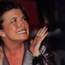 Tina Hobley Actress at 1997 BT Swimathon in Gold Costume. Art Prints,  Posters & Puzzles from Memory Lane