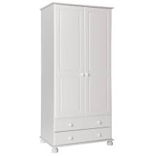 Kitchen tall wardrobes ideas, title: Furniture To Go Copenhagen Tall 2 Door 2 Drawer Combination Wardrobe White Leader Furniture