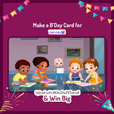 Pair a digital gift card with a personalized birthday ecard, for an extra surprise for the recipient. Chuchu Tv Nursery Rhymes Contestalert Hello Cute Little Fans It S Time To Be Creative And Have Fun As Chuchu Tv Is Turning 6 Share With Us Your Lovely B Day Cards And