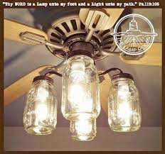 Come to take the view of beautiful lighting added to that nice fan on the ceiling. Mason Jar Ceiling Fan Light Kit New Quart Jars The Lamp Goods