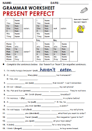 Present Perfect Simple All Things Grammar