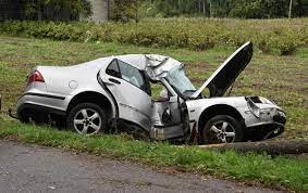 saab car wrapped around a tree car crash car wrap new funny videos