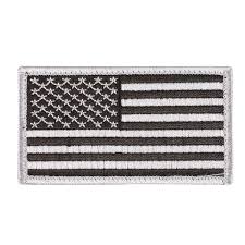 Black And Silver American Flag Us Flag Patch Black Silver American Flag Patch Flag Patches Patches