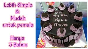 Gambar kue ultah buat istri. Cara Hias Kue Ulang Tahun Sederhana Untuk Istri Simple Cake Youtube