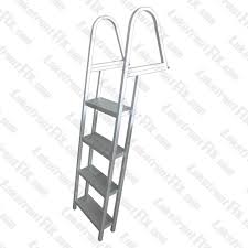 Boxed ladder for individual shipment. 4 Step Angled Aluminum Swim Ladder