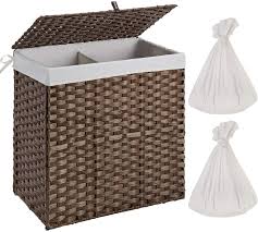 Product titleimountek foldable laundry hampers washing clothes laundry basket w/ lid handles storage organizer grey. Larger Size Foldable And Easy To Install Black Greenstell Handwoven Laundry Hamper With 2 Removable Liner Bag Synthetic Rattan Laundry Basket With Lid And Handles Laundry Hampers Laundry Storage Organization Svanimal Com