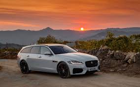 Download Wallpapers Jaguar Xf S Sportbrake 2018 White Wagon Black Wheels Tuning Exterior White Xf S British Cars Evening Sunset Jaguar For Desktop Free Pictures For Desktop Free