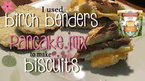 Add the milk mixture, butter, and salt to the pancake mix, and stir everything with a fork to combine. Cook With Me I Used Birch Benders Pancake Mix To Make Skillet Biscuits Youtube