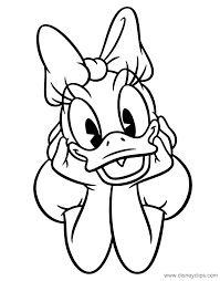 Cute cartoon donald duck posing coloring page h m. Daisy Duck Coloring Pages 2 Disneyclips Com