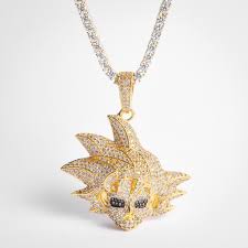 4.7 out of 5 stars. 14k Gold Iced Goku Pendant Dragon Ball Z Series