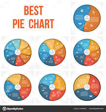 Pie Chart Infographic Positions Steps Parts Text Area Vector