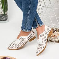Plus Size Women Casual Butterfly Knot Hollow White Loafers Women S Shoes From Shoes On Banggood Com In 2020 Leather Loafers Women Black Shoes Women Loafer Shoes Women