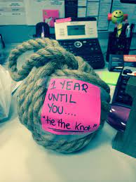 Pre Wedding Gift 1 Year Till You Tie The Knot Creative Novelty Gift For The Bride Or Groom To Be Bride Gifts Tie The Knots Pre Wedding