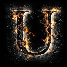 Letter u photos for download. Fire Letter U